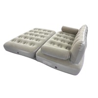 Fauteuil Gonflable d'Extérieur, Matelas de Camping, Canapé-Lit Gonflable Floqué, Coussin de Canapé, Chaise Longue Gonflable