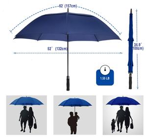 Parapluies de golf automatiques droits de grande taille, résistants, intelligents, de marque haut de gamme, coupe-vent, avec logo personnalisé, en pongee coloré, bon marché - Product Image 6