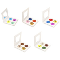 Meilleure vente Palette d'ombres à paupières métalliques étanches à l'eau, poudre de maquillage sèche pailletée mate pour peaux foncées, tous types de peau