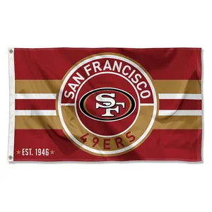 Venta al por mayor logotipo personalizado 32 caras bandera San Francisco 49ers NFL equipo bandera Kansas City Alcalde y bandera Bengal Tigers bandera