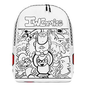 Cómics IW # Mochila Minimalista 42 para Niñas, Forro de Nailon Impermeable, Cierre de Cremallera, con Diseño de Dibujos Animados SKU - Product Image 1