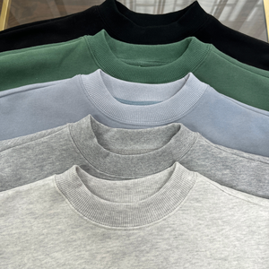 Custom Oversized Crewneck Women's Vintage French Terry Hoodie Long Length Fleece Cotton Casual Winter <b>3D</b> Embroidered Front - Product Image 5