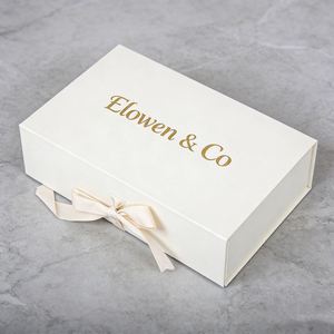 Boîte cadeau haut de gamme, emballage personnalisé en papier avec poignée pour mariage, fleurs, bijoux, chocolat, cadeau - Product Image 1