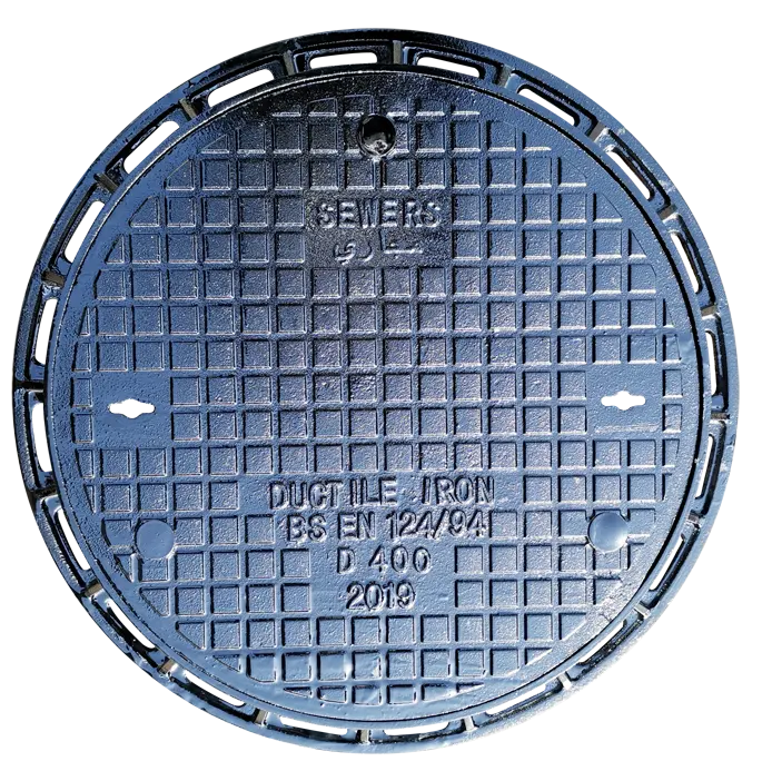 Cina Duttile ghisa manhole cover EN124 C250 60kg con 3 sistema di bloccaggio 2 ascensore foro