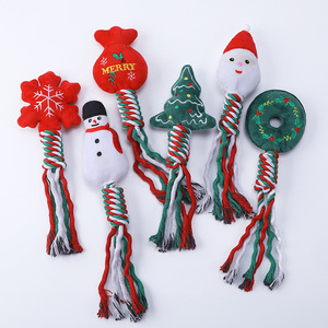 Durable Eco-Friendly Christmas Rope <b>Dog</b> Toy Set Chew-Resistant Pet Toys for Small Cats and <b>Dogs</b> - Product Image 1