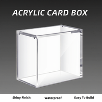 Boîte de rangement ETB en acrylique magnétique transparente moderne, résistante à l'eau, avec lamination brillante, personnalisable en gros pour Pokémon