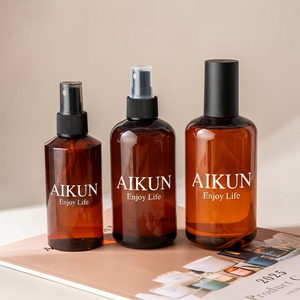 Aikun – Coffret cadeau de 3 vaporisateurs d'ambiance en verre ambré de 500 ml, personnalisables en gros, avec marque privée, pour maison, hôtel, spa - Product Image 4