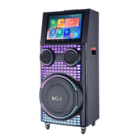 Machine de karaoké portable OEM 100W RGB LED Wifi Système audio mobile sans fil pour Android Grand écran tactile KTV compatible USB