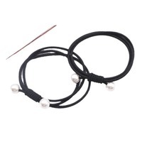 Attaches à cheveux en perles simples de style coréen, accessoire de bandeau élastique pour filles élégantes avec personnalités
