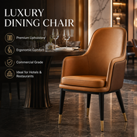 Chaises de restaurant de luxe, fauteuil rembourré haut de gamme avec surpiqûres pour hôtel, café, bar, cantine, salon, cuisine, pizzeria