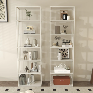 Étagères de séparation en fer forgé de style nordique, bibliothèque, meuble multi-niveaux sur pied, articles décoratifs populaires, bibliothèques simples pour le salon - Product Image 3