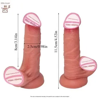 Großhandel Damen Sexspielzeug Miniräalistik Silikon Echte Haut kleiner Dildo für Mädchen mit saugglocke