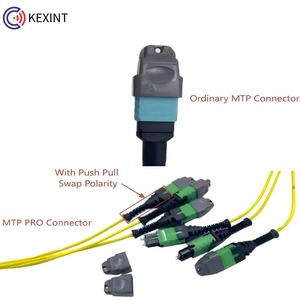 KEXINT 3x12 Cable de conexión de fibra óptica macho a macho con polaridad de intercambio de empuje de tracción 9 <span class=keywords><strong>mm</strong></span> MTP Pro PBT tubo suelto chaqueta de <span class=keywords><strong>PVC</strong></span> hecha de cobre - Product Image 1