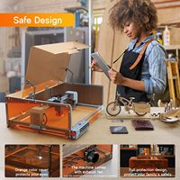 Machine de gravure laser infrarouge de bureau Wainlux X1 à double clic, adaptée à divers matériaux : métal, bois, cuir, plastique