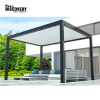 Bestseller Garten Maßgefertigte Automatische Pavillons Outdoor Wasserdicht mit Elektrischem Schiebevorhang Lamellendach Pergola Lamellendach