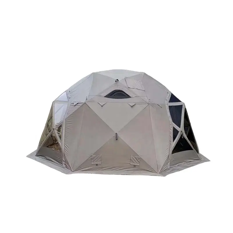 خيام ثمانية مزدوجة الطبقة فخمة على شكل قبة للحديقة خيمة التخييم على شكل كرة