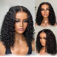 Perruque en cheveux humains bouclés, densité 250%, style européen et américain, cheveux vierges 12A Remy, sans colle, dentelle HD transparente, petite taille de bonnet