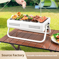 Barbecue portable pliable à charbon de bois pour la maison, le camping en plein air, la cuisson du thé et de la viande