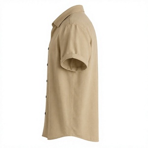 เสื้อเชิ้ตแขนสั้นสีกากีสำหรับผู้ชาย ทรงหลวม น้ำหนักเบา ลำลอง สำหรับวันหยุดฤดูร้อน ชุดชายหาด ขายส่ง - Product Image 4