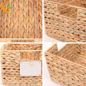 Panier pliable en jacinthe d'eau tressé à la main, écologique, plusieurs tailles, design multifonctionnel pour le rangement de vêtements dans la salle de bain - Product Image 6