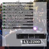 Amplificateur de sonorisation professionnel moderne en métal 200W*2 avec THD <0,05% et impédance 4-8 ohms pour scène de mariage et utilisation intérieure/extérieure