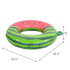 Divertido Durable redonda inflable frutas sandía natación anillo del tubo para piscina fiesta decoraciones - Product Image 3