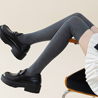 Chaussettes hautes en coton chaudes et sans coutures pour femmes, douces, extensibles, couleur unie, style décontracté, pour usage quotidien, à porter avec des mocassins