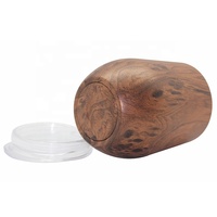 Tasse à café jaune en bois, gobelet en acier inoxydable, vente en gros, en forme d'œuf, gobelet gourde sherba Mate avec couvercle