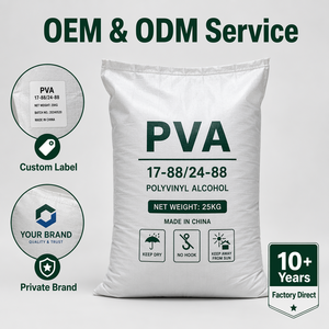 Poudre d'alcool polyvinylique (PVA) 2488 de qualité construction 088-50 pour enduit mural intérieur, plâtre et mortier à base de gypse - Product Image 5