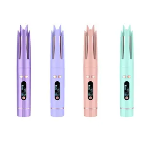 Biumart Curling Irons Trọng lượng nhẹ xách tay USB có thể sạc lại sóng lớn tự động tóc Curler