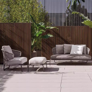 Muebles de Jardín KMJ, Conjuntos de Sofás Modernos para Hotel, Sillas de Exterior para Patio Trasero, Tumbonas de Lujo Impermeables para Piscina, Sofá de Ratán - Product Image 2