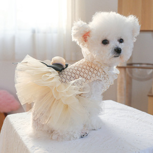 Vestidos de Novia de Lujo para Perros y Gatos, Diseño Clásico con Estampado Nuevo, Ropa para Mascotas - Product Image 1