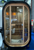 Smart mak Cedar 2 Personen Small Cube Sauna im Freien mit Asphalts chindel
