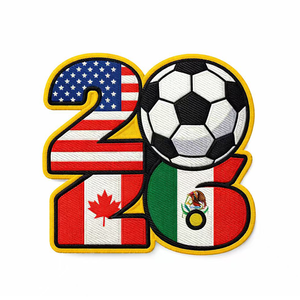 Vente en gros de patchs thermocollants en chenille à sequins, style sportif, appliqués, pour le jour du match de football, broderie personnalisée pour vêtements - Product Image 2