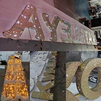 Enseigne lumineuse LED personnalisée MACCAN Star Diamond en acrylique, mini panneau de porte simple face, boîte à lumière pour centre commercial, bar, publicité
