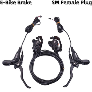 Ensemble de freins à disque hydrauliques XOD E300 pour vélo électrique, connecteur femelle <span class=keywords><strong>SM</strong></span>, freinage à coupure de courant pour VTT pliant électrique, freins de vélo électrique - Product Image 1