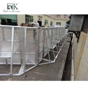 RK Heavy Duty Aluminum 6082-T6 Silver Black Crowd <b>Control</b> Barrier Lock System Interlocking Security Barricade Fence for Concert - Product Image 4