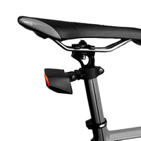 Feu arrière de vélo à laser, clignotant à distance, lumière LED d'avertissement laser rechargeable par USB