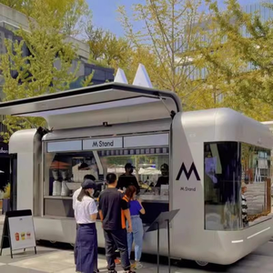 Mini réfrigérateur en aluminium équipé, enseigne LED, saucisse italienne, grill entièrement équipé, friteuse, caravane mobile métallique, nourriture, en-cas - Product Image 1