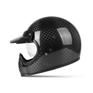 All-Season Carbon Fiber Motorcycle & Electric Bike Helmet Retro Style New Condition - Product Image 5