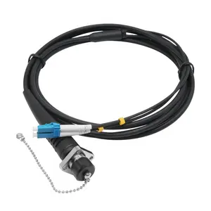 Conjunto de cables de fibra óptica para exteriores, Accesorio metálico resistente al agua IP67, 2 /4/3x4 núcleos, SM MM