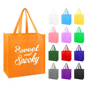 Promotional Laminated Color Printing Non Woven Fashion Shopping Bags Waterproof Tote Pp Non-woven Polypropylene Custom Bags