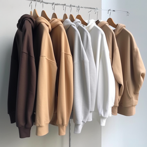 Sudadera con capucha y Sudadera de felpa francesa de algodón 100% de calidad de lujo de peso pesado para hombre, logotipo estampado personalizado, ajuste grueso y de gran tamaño - Product Image 2