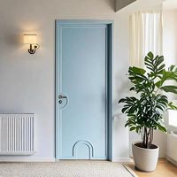 Porte de chambre en bois laqué aux couleurs personnalisables, de qualité supérieure, design moderne minimaliste et simple, intérieur résistant à l'humidité