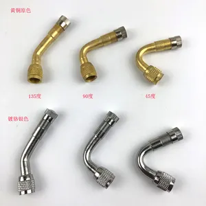 45/90/135 Degree Brass Air Tyre Valve Extension Car T Car Truck Bike Motorcycle Wheel Tires Parts