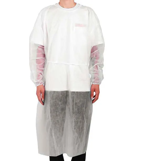 Light And Breathable PP Non Woven Level 2 Disposable Isolation Gown Patient Gown For Hospital