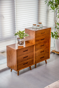 Cajones de madera maciza minimalistas escandinavos, almacenamiento de dormitorio de troncos nórdicos, armarios de madera, cómoda para sala de estar - Product Image 3