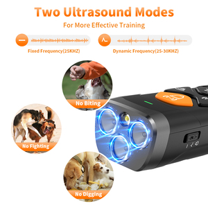 1200mAh Rechargeable Ultrasonic <span class=keywords><strong>Bark</strong></span> Dissuasion Multifonctionnel Chien Formation Aboiement Dispositif De Contrôle Chien Répulsif Avec Lampe De Poche - Product Image 4