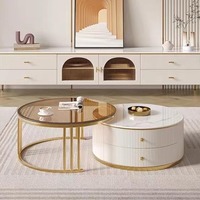 Meuble TV français de luxe léger, style ardoise crème, pour salon, chambre, petit appartement, design moderne et simple, 65 pouces et plus