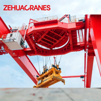 Grue portique conteneurisée sur rail ZEHUA 2026 RMG 40T, contrôlée par PLC, hauteur de levage 30m, certifiée CE A7/A8
